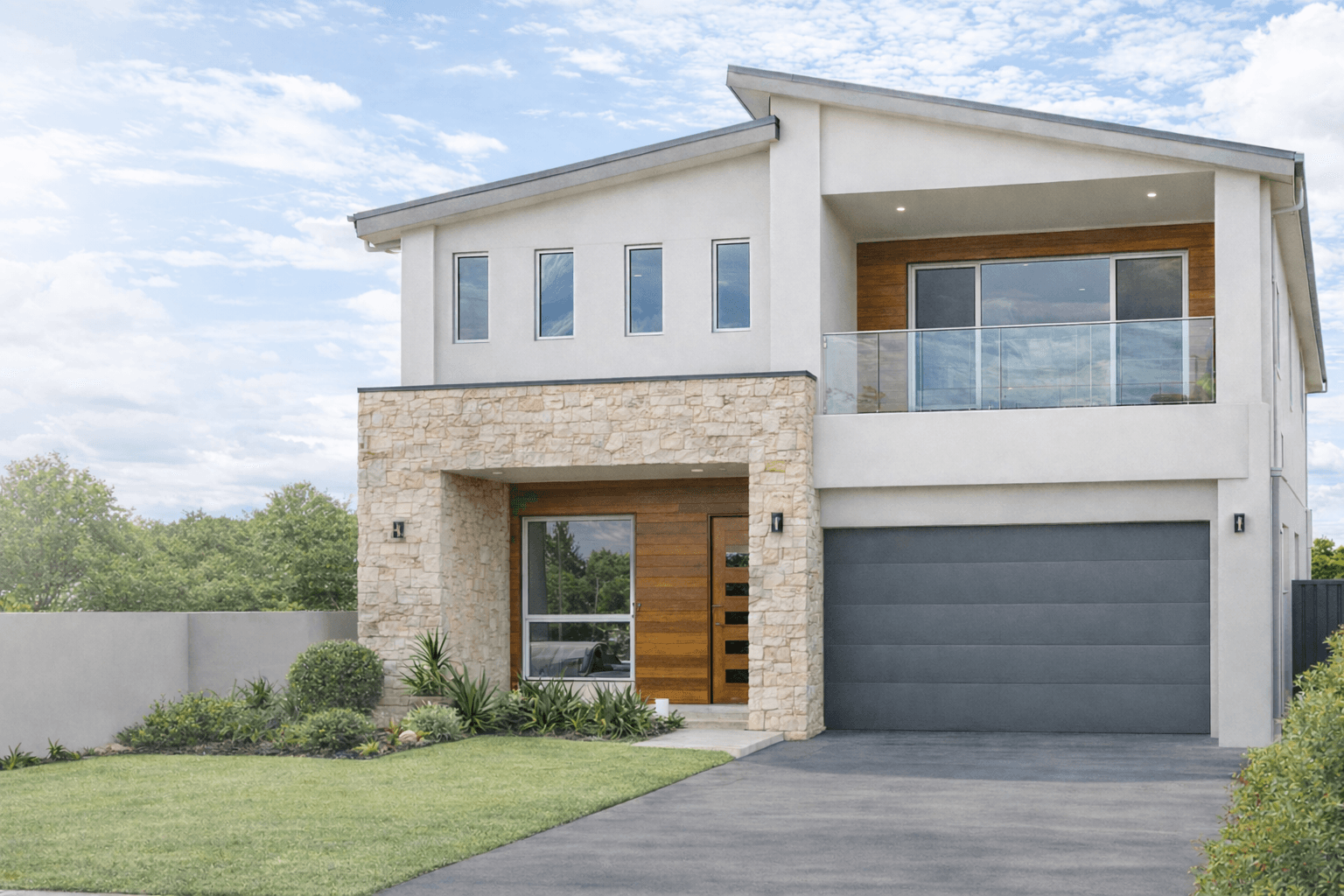 Modern two-storey house exterior